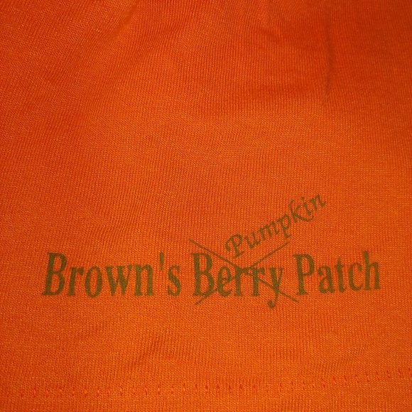Vintage 91 Single Stitch Brown's Pumpkin Patch Men's XL T Shirt Orange Halloween - Picture 7 of 8